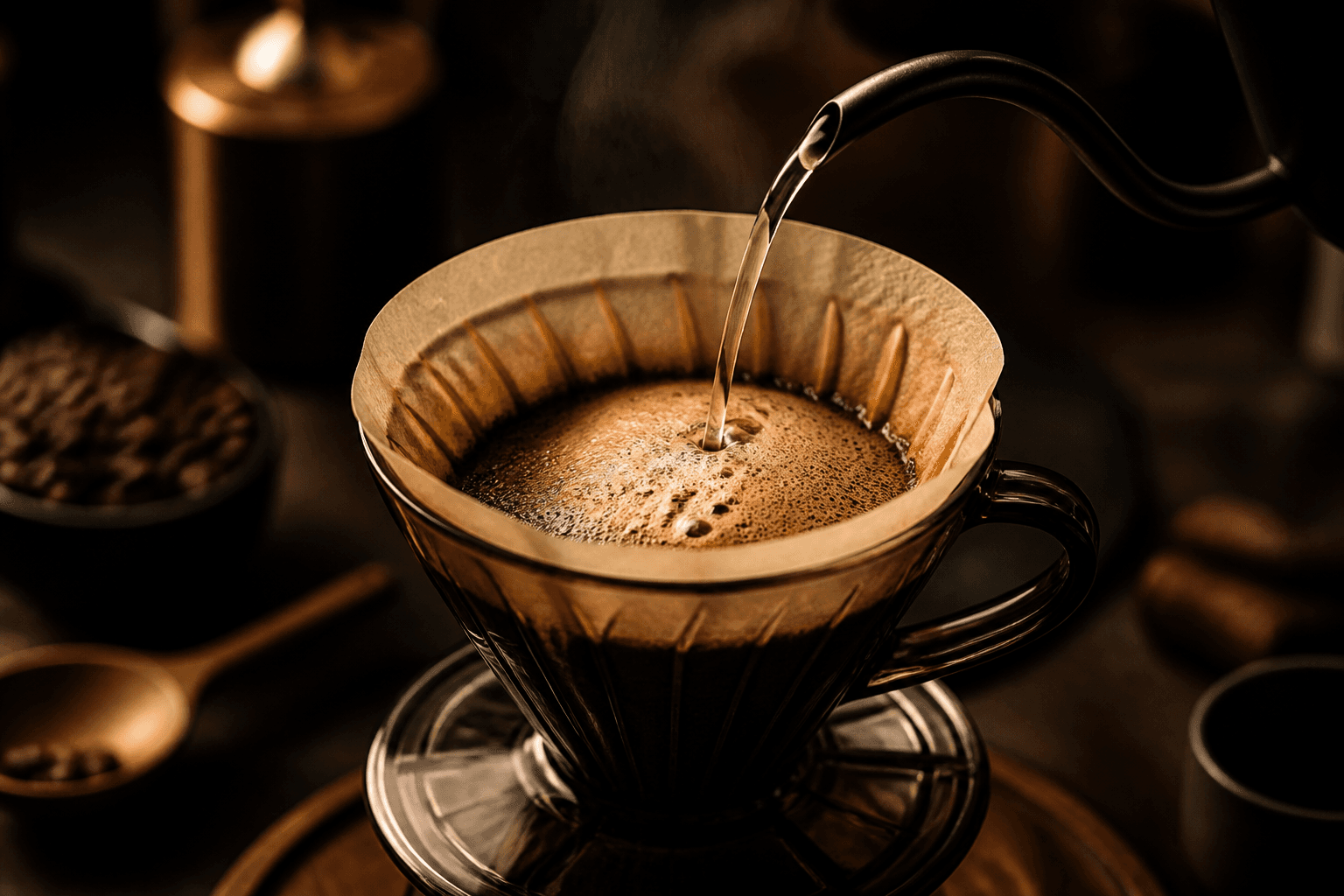 Rwanda Bourbon V60 specialty coffee recipe from Rwanda, V60 brew with Light Roast roast